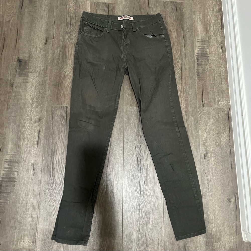 Nedblue dark green skinny pants